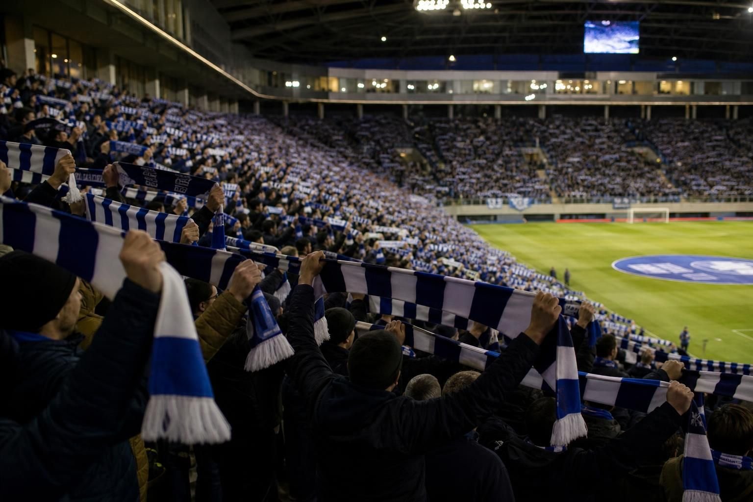Sfeervolle Europese avond rond KAA Gent-supporters in de Planet Group Arena