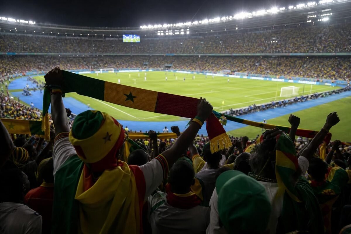 Senegalese voetbalsfeer in een stadion richting het WK 2026