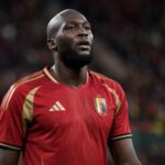 Romelu Lukaku in een gespannen wedstrijdmoment bij de Rode Duivels
