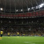 Gespannen WK-sfeer in een gesloten stadion na het gelijkspel van Zuid-Afrika tegen Tsjechië