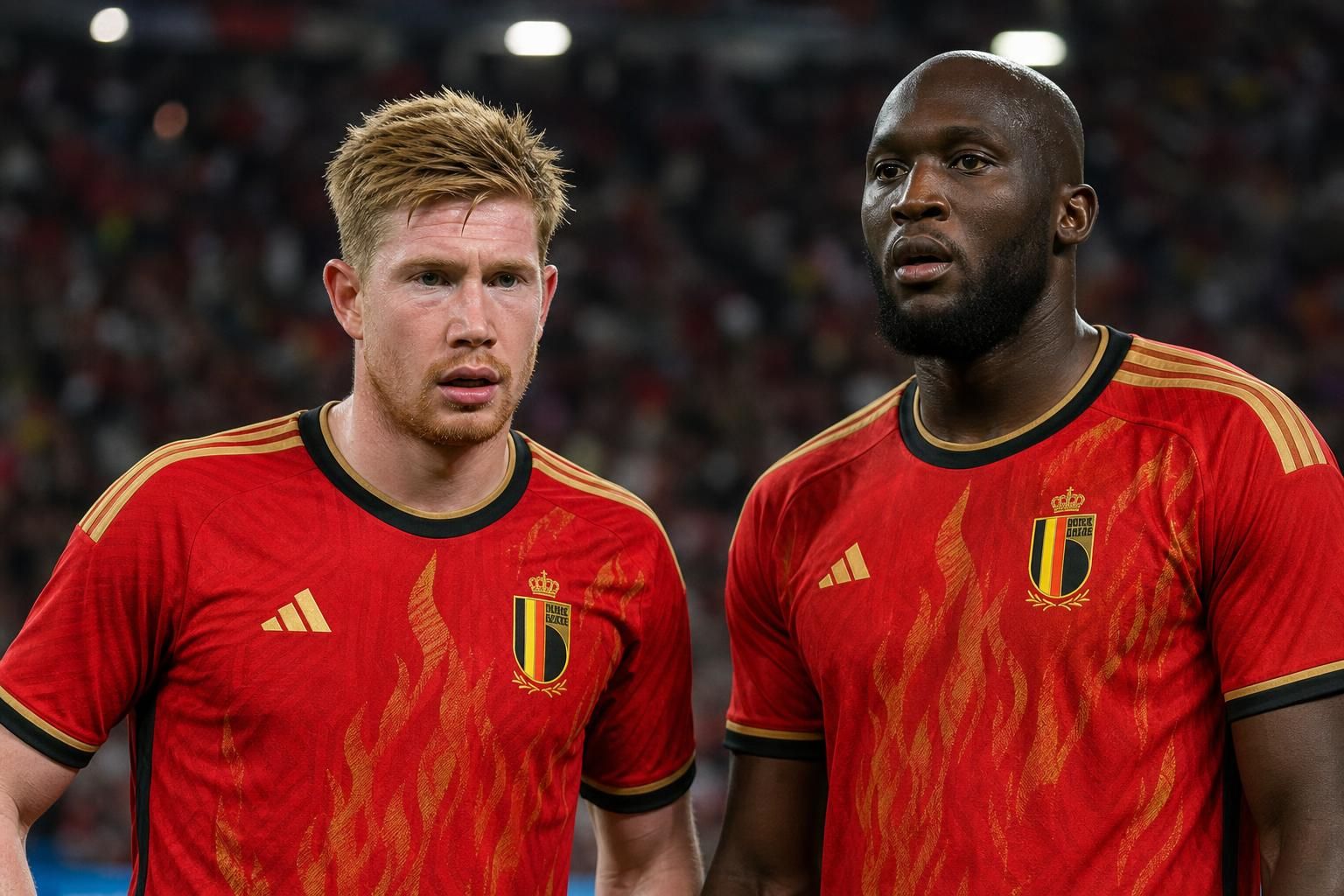 Kevin De Bruyne en Romelu Lukaku bij de Rode Duivels tijdens een geladen WK-moment