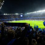 Supporters van Club Brugge tijdens een Europese avond in een vol stadion