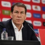 Rudi Garcia in een persmoment rond tactische keuzes bij de Rode Duivels