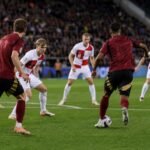 Rode Duivels tijdens een aanvallende fase in een interlandcontext