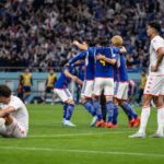 Japan viert een doelpunt tijdens de ruime WK-zege tegen Tunesië