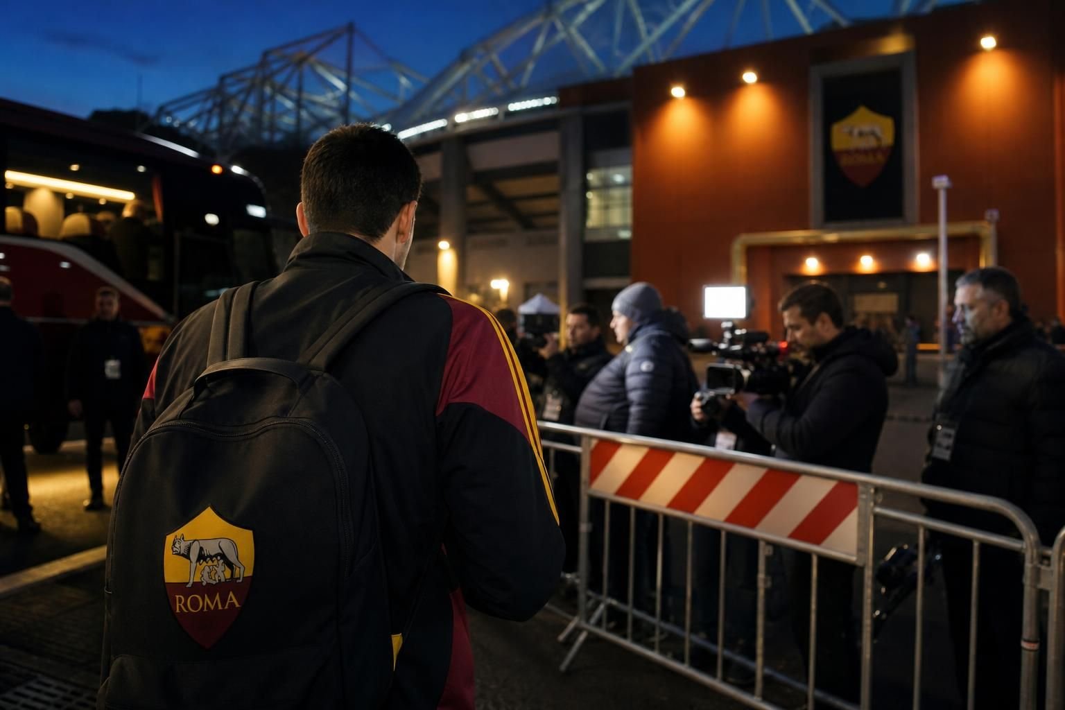 Transfercontext rond AS Roma en Chelsea met focus op de doelmannenkwestie zonder herkenbare gezichten.