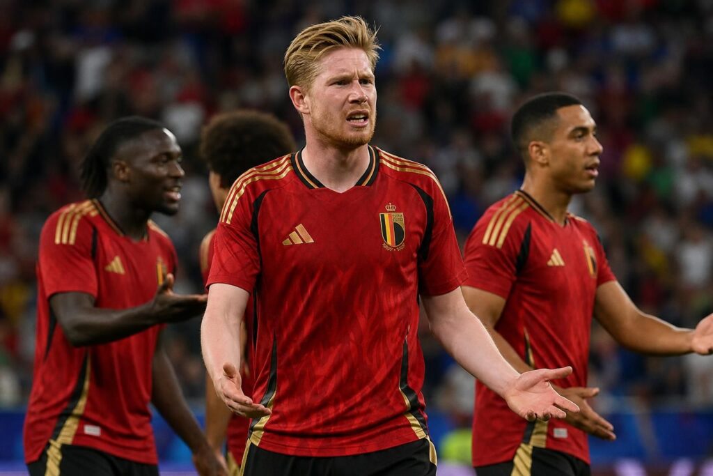 Kevin De Bruyne toont frustratie tijdens de WK-wedstrijd van de Rode Duivels tegen Iran