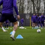 Trainingsmoment van RSC Anderlecht tijdens de voorbereiding op het nieuwe seizoen