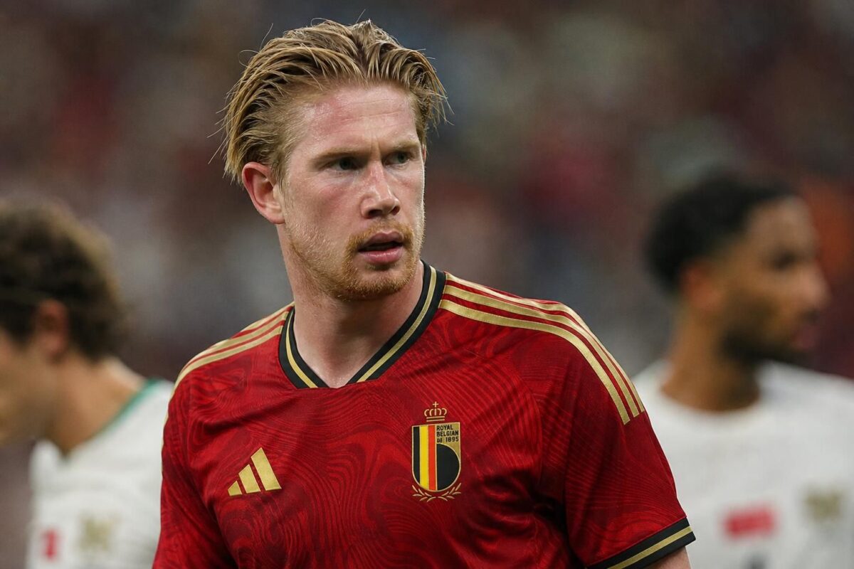 Kevin De Bruyne tijdens een gespannen WK-moment bij de Rode Duivels