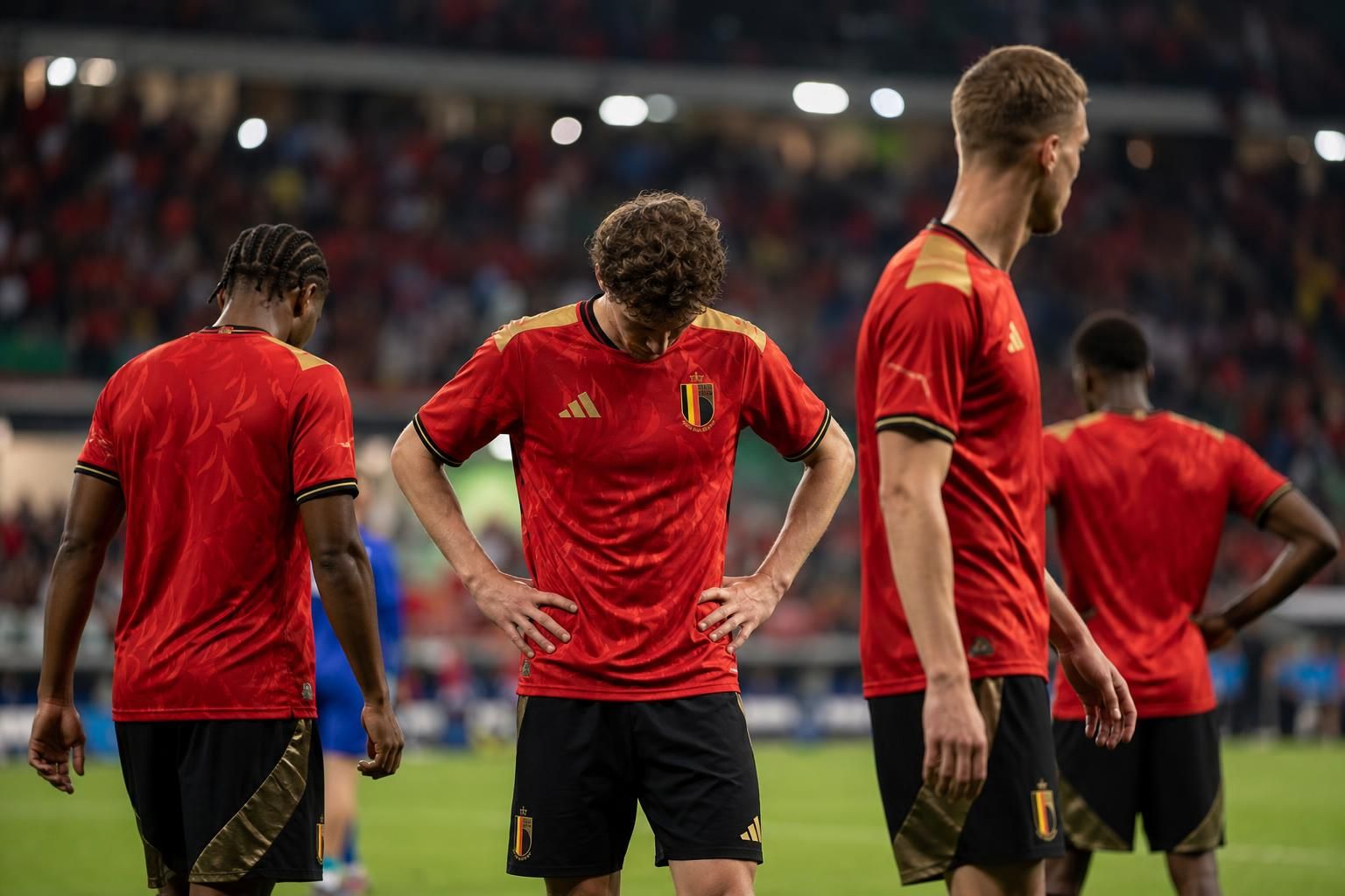 Rode Duivels tonen ontgoocheling in een WK-stadion na een moeilijke wedstrijd