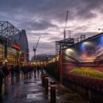 Sfeerbeeld rond Old Trafford bij de plannen voor een nieuw stadion van Manchester United