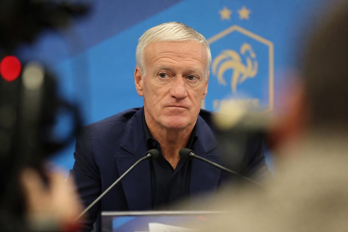 Didier Deschamps bij Frankrijk tijdens een WK-moment