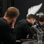 Persmoment rond Nieuw-Zeeland voor het WK-duel met de Rode Duivels