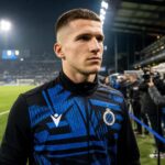 Christos Tzolis in de kleuren van Club Brugge tijdens een transferzomer vol interesse.