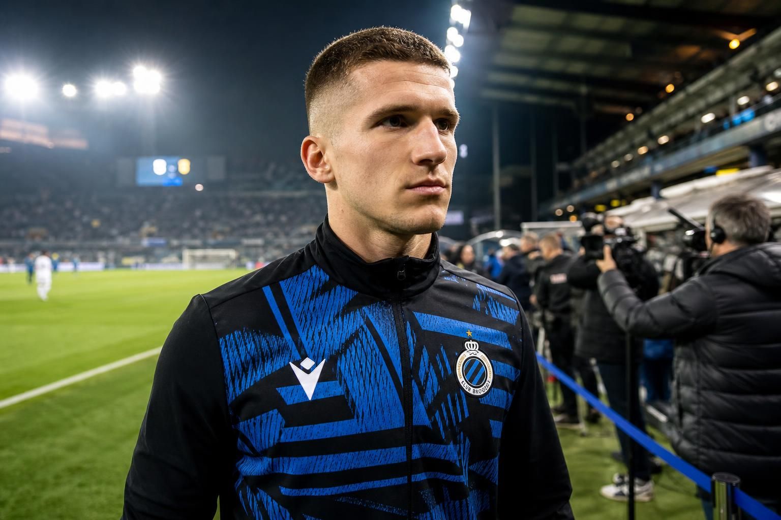 Christos Tzolis in de kleuren van Club Brugge tijdens een transferzomer vol interesse.