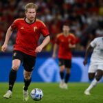 Kevin De Bruyne in een gespannen wedstrijdcontext bij de Rode Duivels.