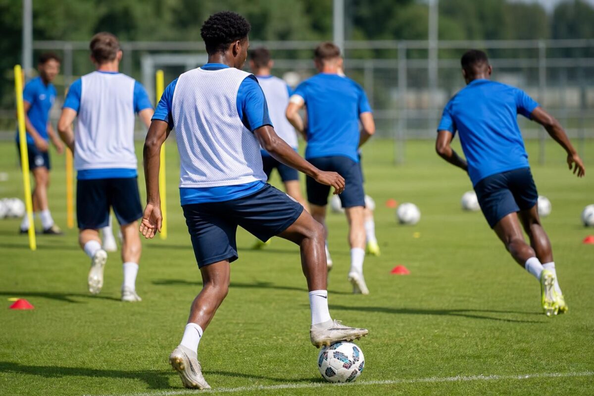 KRC Genk werkt een intense voorbereiding af met jongeren van Jong Genk bij de A-kern.