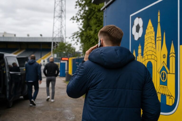 Sfeerbeeld rond het stadion van KVC Westerlo tijdens een drukke transferzomer.