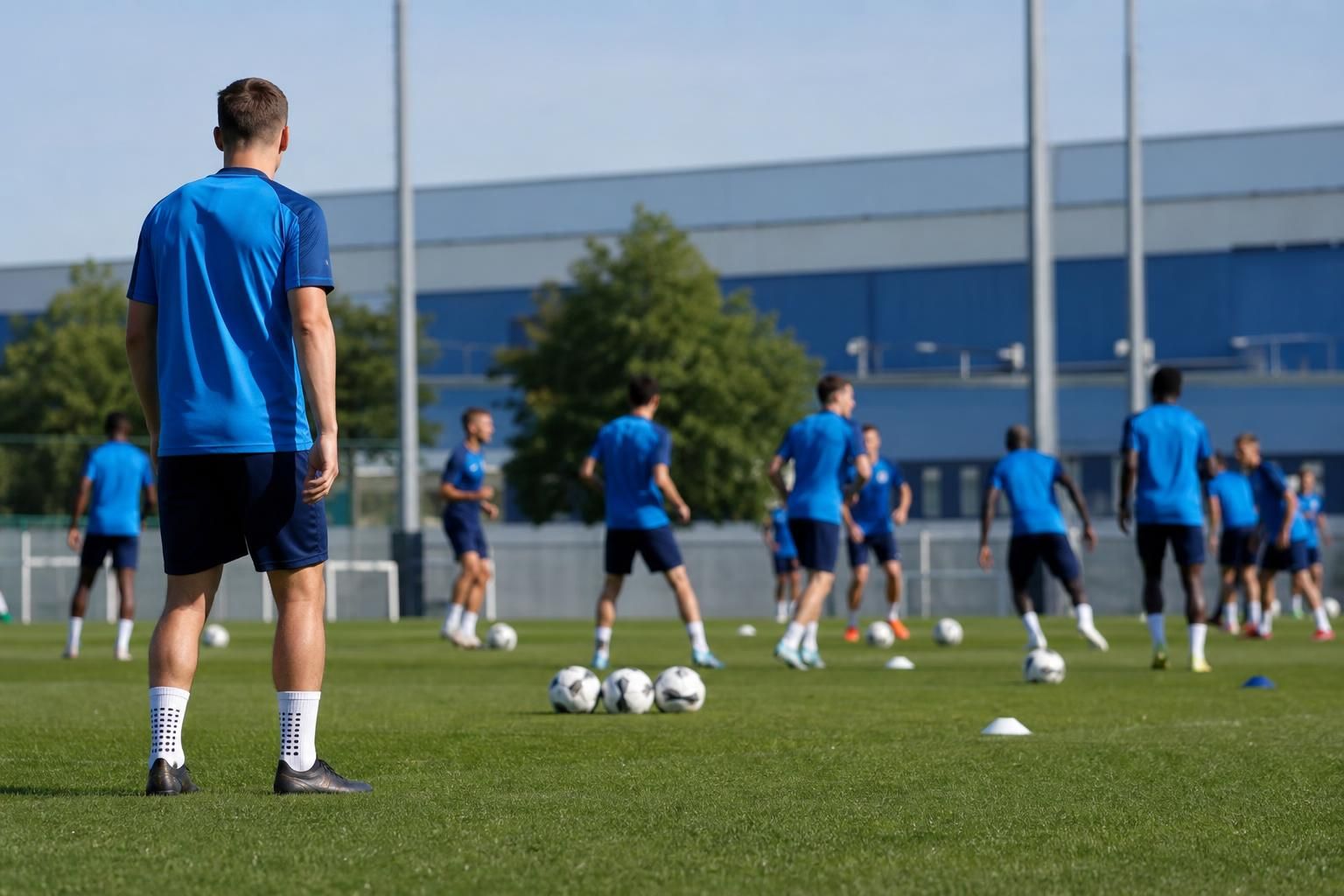 Trainingssfeer bij KAA Gent tijdens de voorbereiding zonder herkenbare gezichten