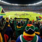 Zuid-Afrikaanse voetbalsfeer na WK-zege tegen Zuid-Korea