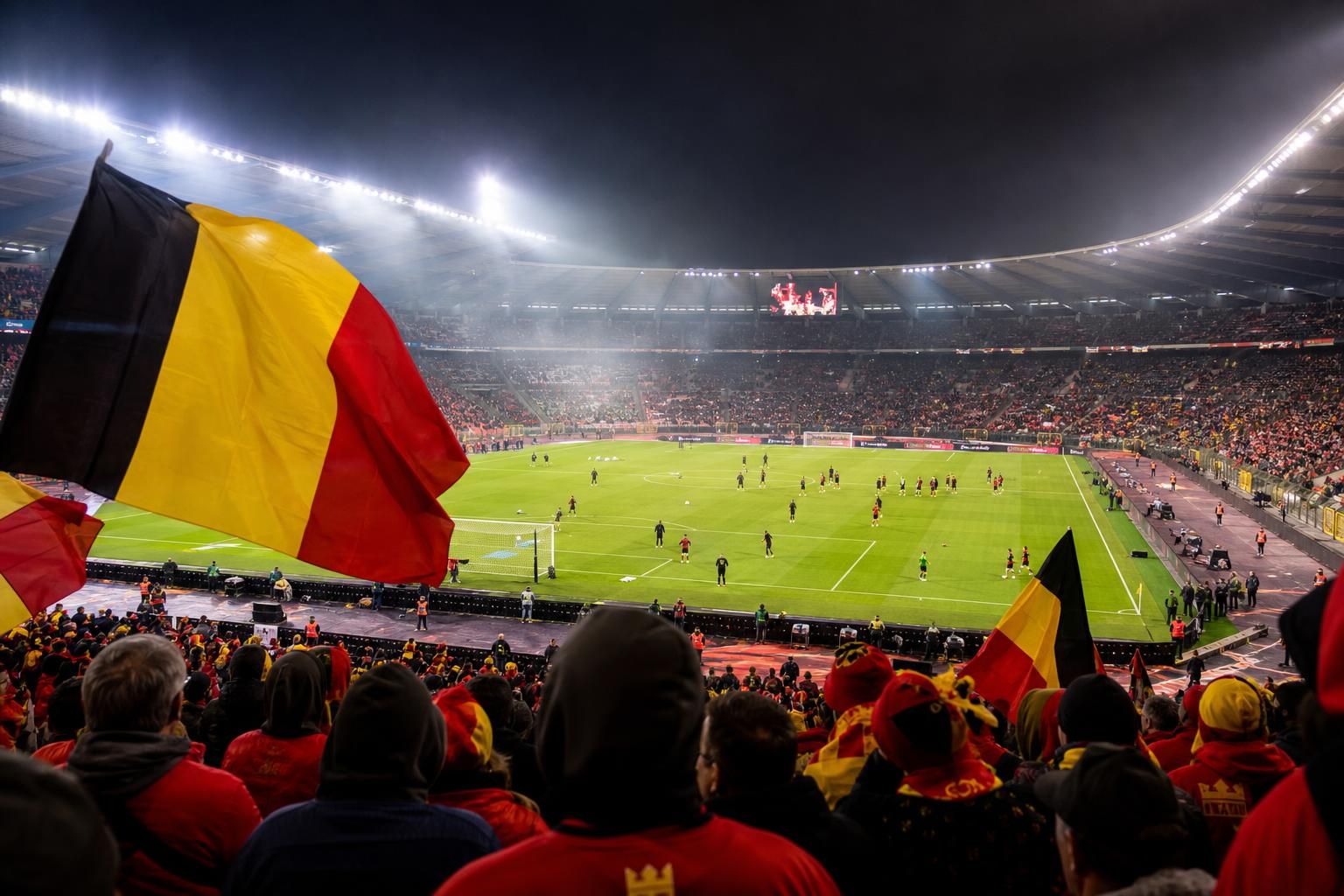Spannende sfeer rond de Rode Duivels voor de groepswedstrijd tegen Nieuw-Zeeland
