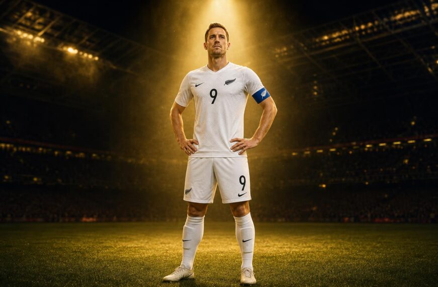Chris Wood, aanvoerder van Nieuw-Zeeland en spits van Nottingham Forest