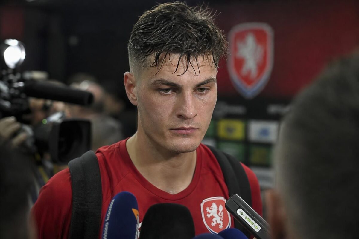 Patrick Schick na een wedstrijd van Tsjechië op het WK