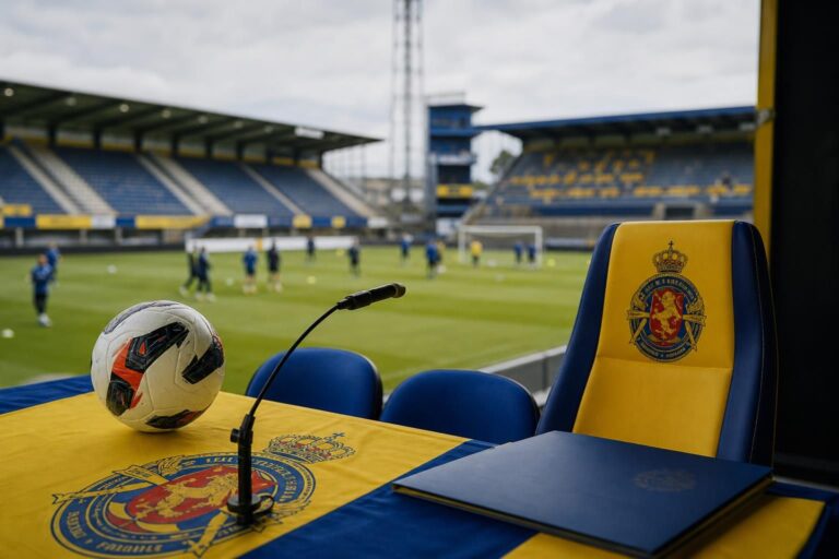 Sfeerbeeld van SK Beveren op de Freethiel na de contractverlenging van Christian Brüls