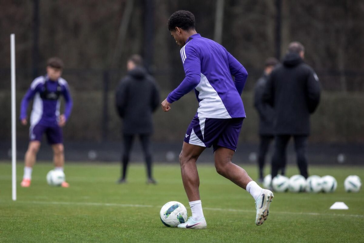 Trainingscontext bij RSC Anderlecht na de afgelasting van de oefenmatch tegen Sporting Hasselt