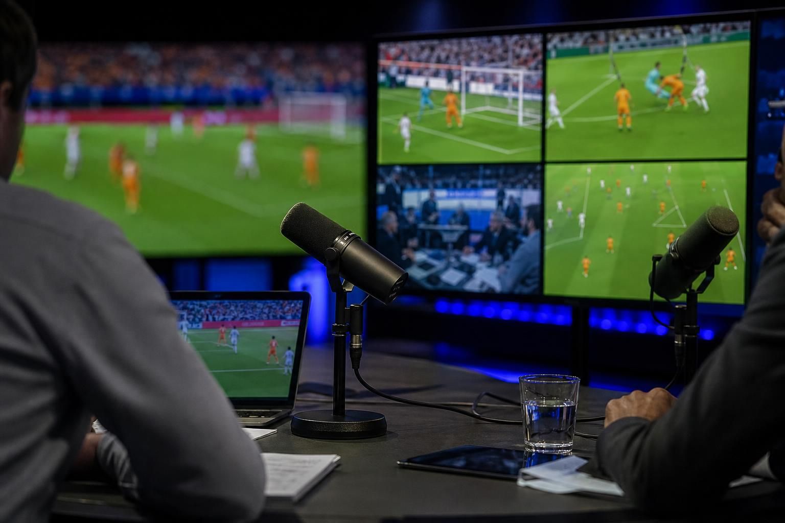 Een gespannen voetbalanalyse in een tv-studio na controverse rond uitspraken over Ivoorkust