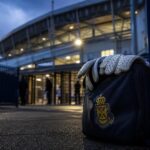 Sfeerbeeld van een doelman in transfercontext bij een stadion