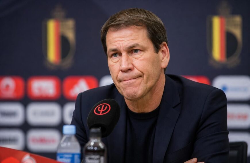 Rudi Garcia in een gespannen persmoment rond de Rode Duivels