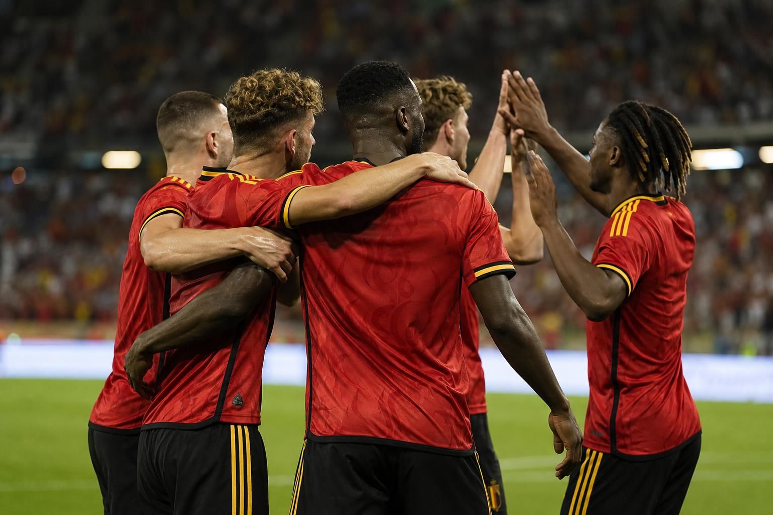 Rode Duivels vieren tijdens de ruime zege tegen Nieuw-Zeeland