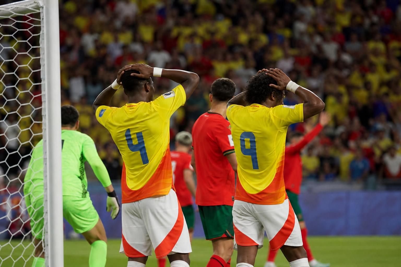 Spannende WK-sfeer tijdens Colombia-Portugal na een doelpuntloze groepswedstrijd.