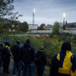 Supporterssfeer rond Union bij een stadionomgeving in Brussel.