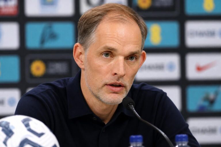 Thomas Tuchel reageert als bondscoach van Engeland na de zege tegen Panama