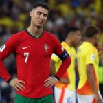 Cristiano Ronaldo tijdens een gespannen WK-wedstrijd voor Portugal