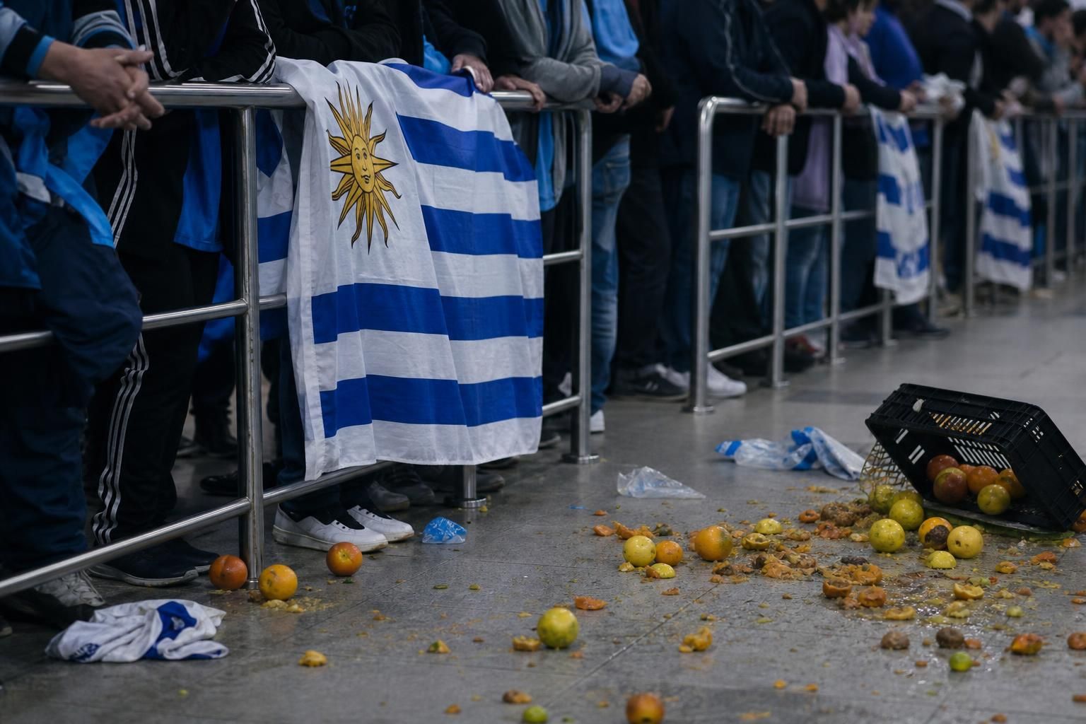 Gespannen sfeer rond de terugkeer van de Uruguayaanse nationale ploeg na uitschakeling