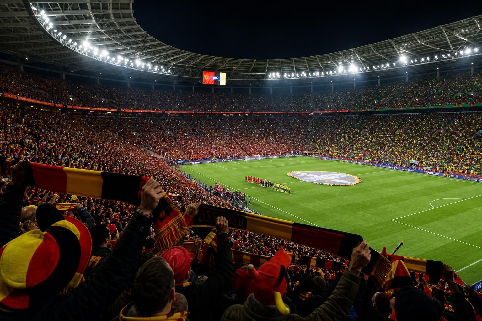 Supporterssfeer rond de Rode Duivels voor een WK-duel tegen Senegal
