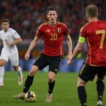 Hans Vanaken in actie voor de Rode Duivels op het WK