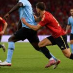 Rode Duivels-speler zet druk tijdens een internationale wedstrijd