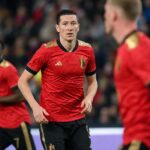 Hans Vanaken in actie bij de Rode Duivels tijdens een wedstrijdcontext