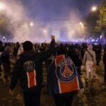 Supporterssfeer in Parijs na de Champions League-zege van PSG