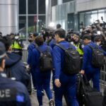 Extra beveiliging bij een gespannen terugkeer van de Zuid-Koreaanse voetbalploeg