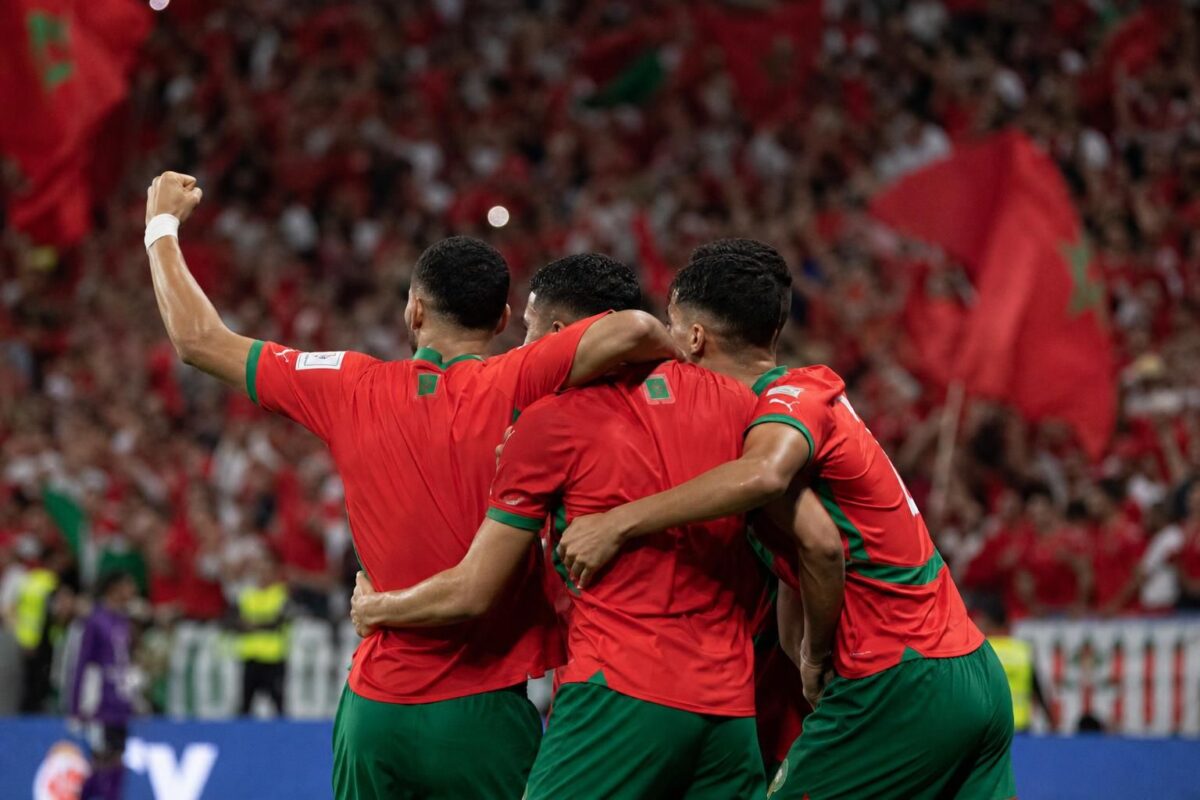 Marokko viert een doelpunt op het WK, passend bij de doorbraak van Ismael Saibari.