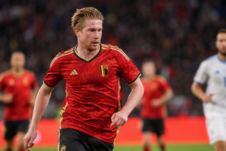 Kevin De Bruyne in actie voor de Rode Duivels tijdens het WK 2026