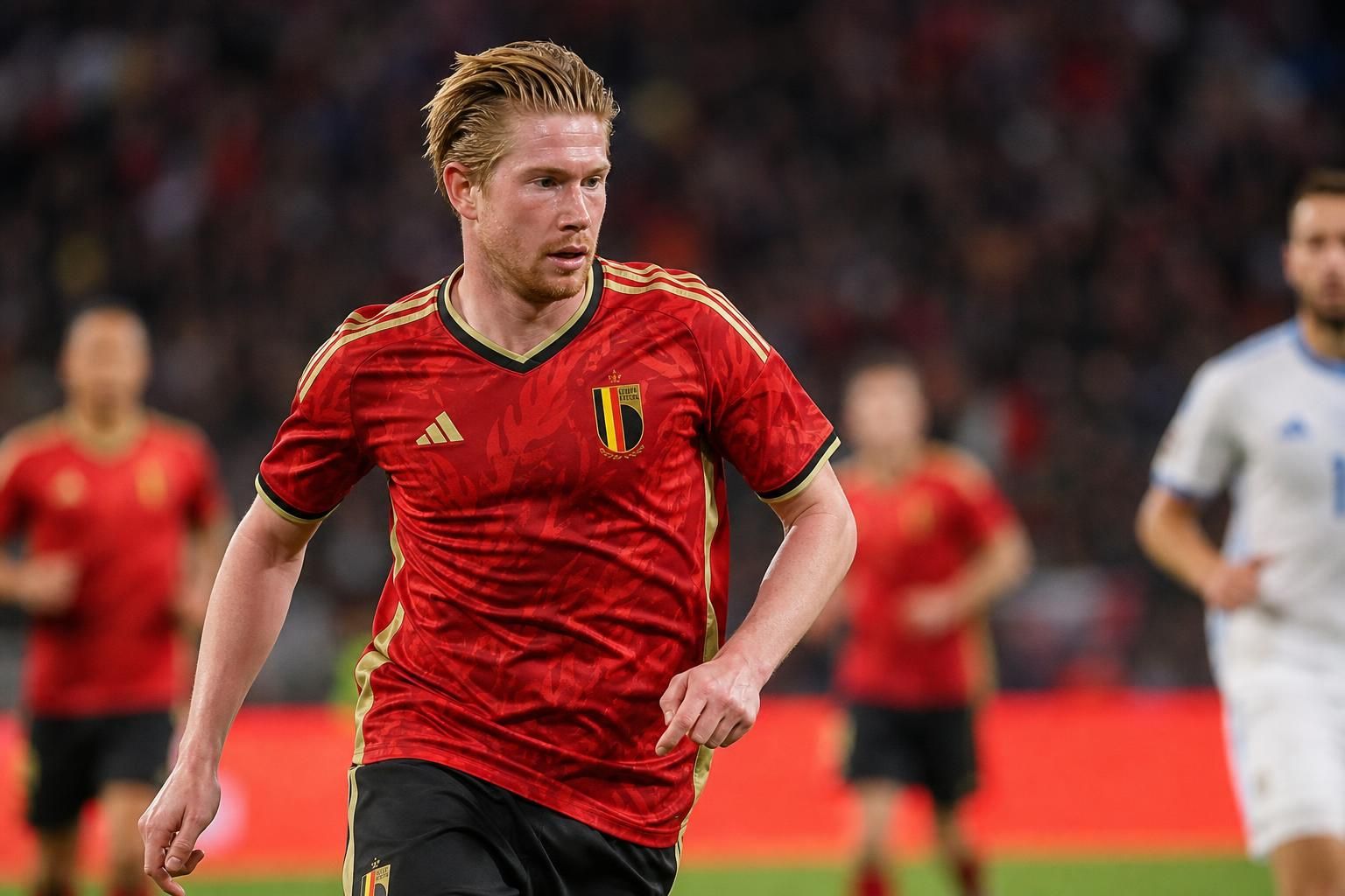 Kevin De Bruyne in actie voor de Rode Duivels tijdens het WK 2026