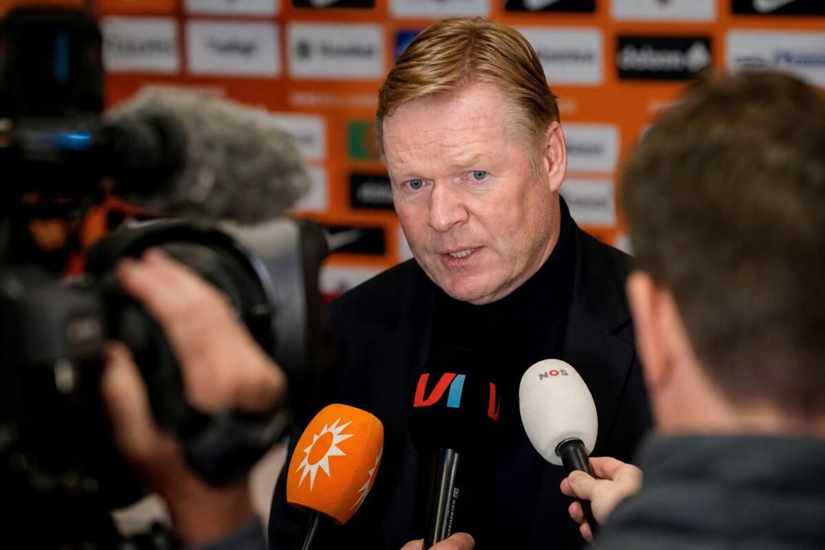 Ronald Koeman reageert scherp tijdens een persmoment na de wedstrijd tegen Marokko