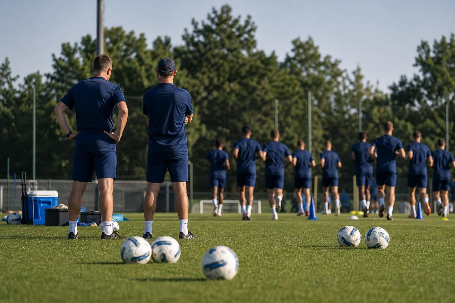 Trainingscontext bij KRC Genk tijdens een zomer met transferdruk