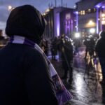 Transferbeeld rond Anderlecht met stadionomgeving en spanning zonder herkenbare gezichten